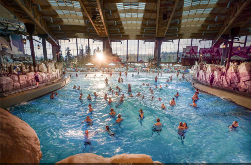Bassin intérieur du parc aquatique Rulantica