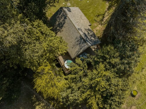 Aerial view of the Tree House | Luxury Treehouses in France 