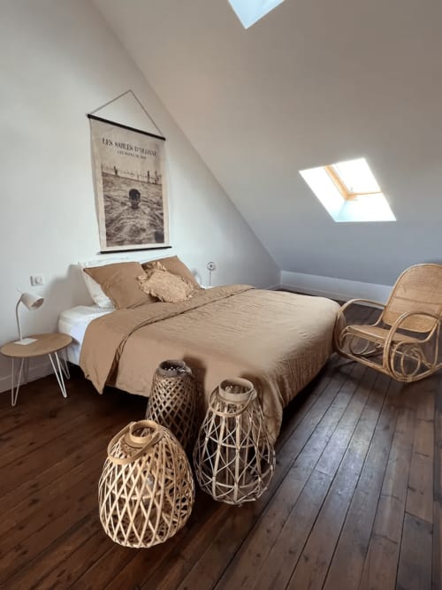 Sables d'Olonne gite / Villa ADELOUANE pour 11 personnes. Chambre parentale vue Mer avec sa salle de bain
