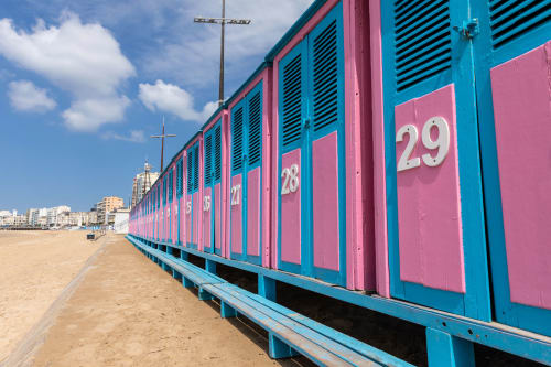 Cabines de plage roses decor des sables d olonne Gite ADELOUANE B&B pour 11 personnes