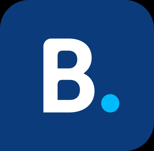 Logo della Residenza La Corte B&B con lettera B bianca su sfondo blu, Vezza d'Oglio Italia