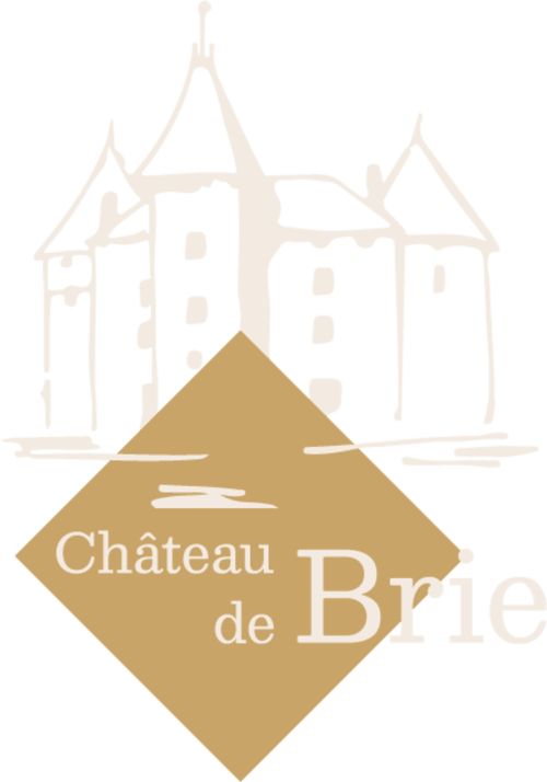 Logo du Château de Brie avec illustration de château médiéval à Champagnac la Rivière, France