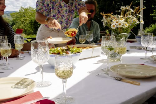 Cuisine du Château de Vaux Morvan pour repas chambres d’hôtes ou groupes, plats familiaux de saison