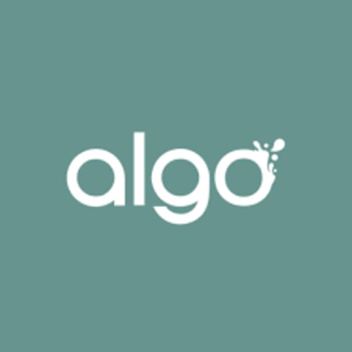 Algo logo on teal background for Baccara Lodge, a bed and breakfast in Arengosse, France