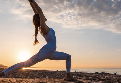 Yoga on the beach