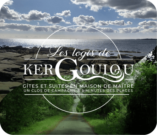 La maison d'hôtes Les logis de Kergoulou à Concarneau avec vue sur l'océan et allée bordée d'arbres