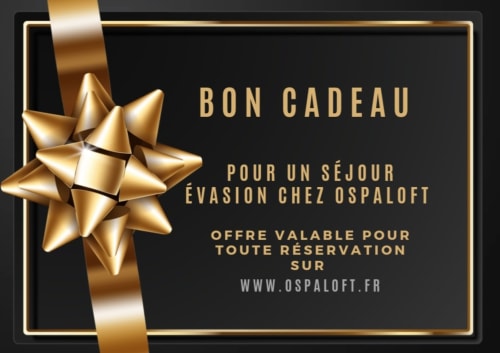 Fêtes Anniversaire Saint-Valentin Noël Fêtes des mères Fête des pères Mariage Départ en retraite Naissance Jacuzzi spa spa privatif escapade romantique France Nord-Pas-de-Calais Hauts-de-France Arras Ospaloft séjour évasion Carte cadeau pour un séjour bien-être chez Ospaloft à Arras, avec ruban doré sur fond noir élégant Offrez un séjour spa à Arras avec la carte cadeau Ospaloft offrir une escapade bien-être ou romantique love room