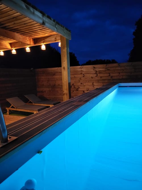 piscine chauffée nuit d'amour l'Olive sacrée love room Provence Cabannes France