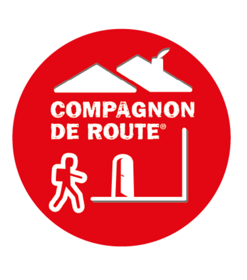 Logo Compagnon de Route - emblème d'hospitalité de chambre d'hôtes pour Le Mas de Trépeloup à Alès, France