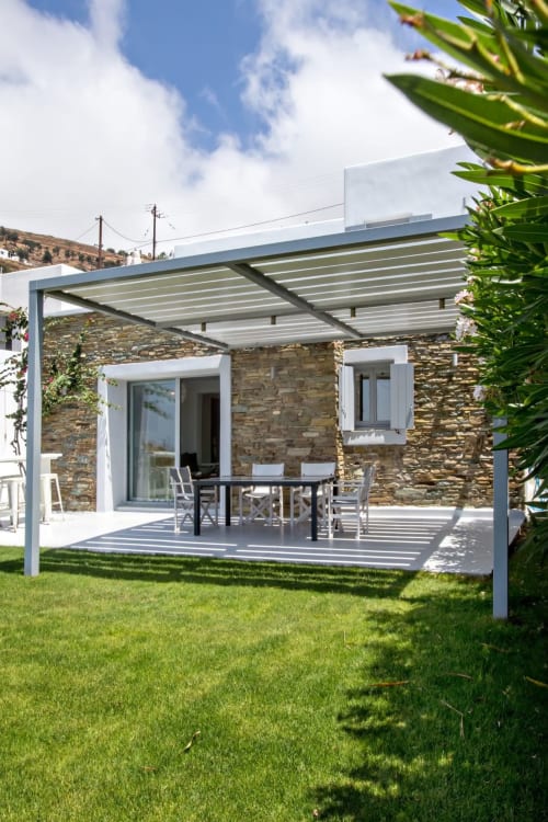 Terrasse de la villa à Tinos
