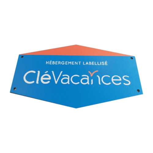 Panneau de labellisation Clévacances pour le Gîte des Gônes à Feyzin