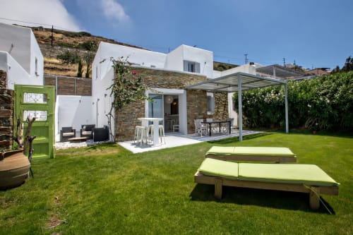 Jardin de la villa à Tinos
