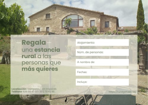 Masía Can Gat Vell en Girona con formulario de reserva de alojamiento en el Empordà, Cataluña