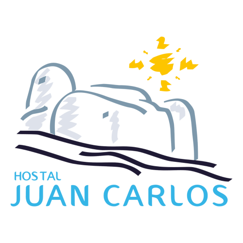 Logo Hostal Juan Carlos con cama y rayos, alojamiento hotelero en Carboneras