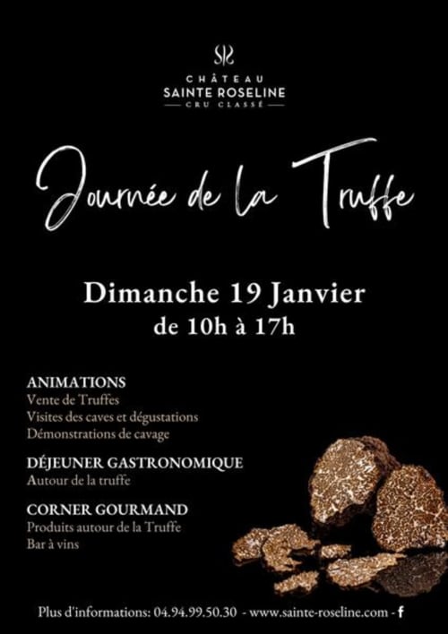 Château Sainte Roseline truffle day event, January 19, near Les Arcs sur Argens