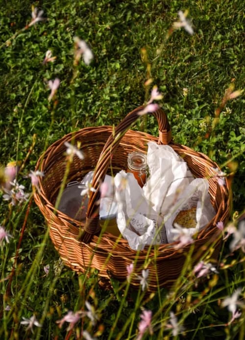 Logement insolite. Pépiite. Cabane avec panier petit déjeuner