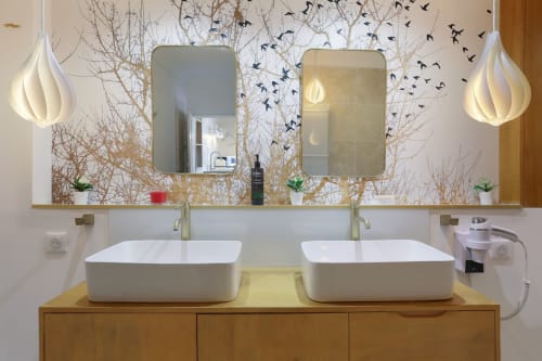 Lavabo | Robinet | Miroir | Lumières