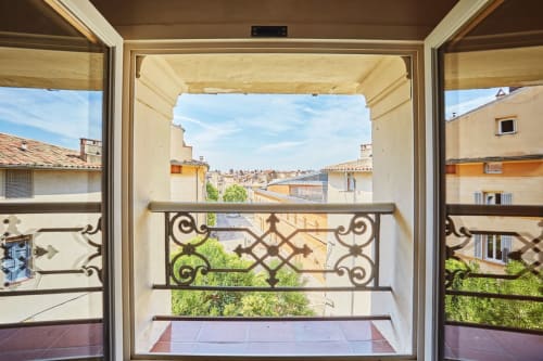 Vue | Balcon | Maisons | Arbre
