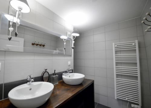 Salle de bain moderne et confortable du gîte Les Coquelicots à Riquewihr
