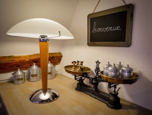 Salon raffiné du gîte Les Géraniums à Riquewihr
