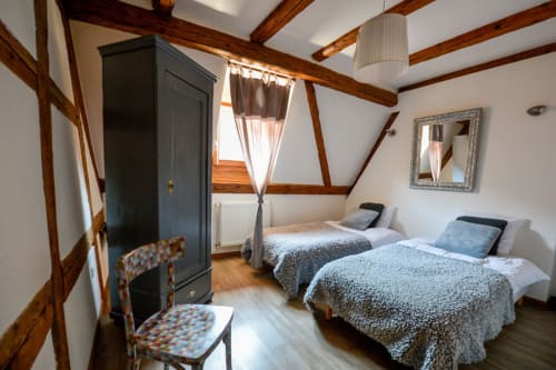 Chambre élégante et confortable du gîte Les Géraniums à Riquewihr