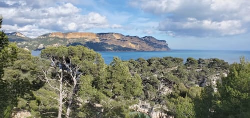 Arbres | Montagne | Ciel | Nuages ​​| Mer