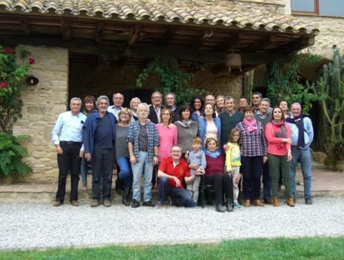 Retrato grupal en Can Gat Vell, casa rural en Empordà, Gerona, Cataluña, España