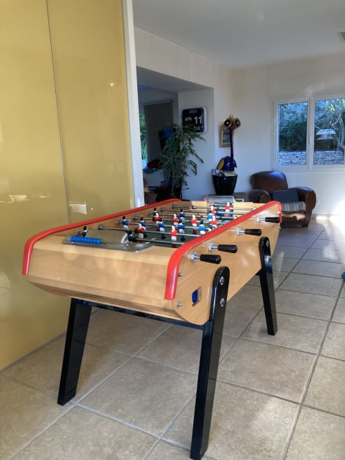 Foosball table in villa recreation room at La Conciergerie De Franck, Boissieres