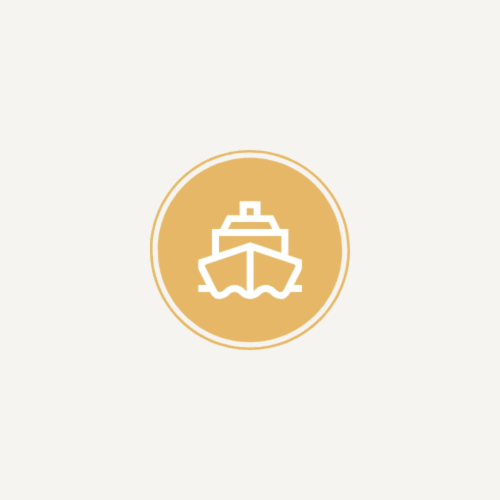 Icono de barco que representa servicios de crucero o ferry en el hotel Formentera Especial en La Savina