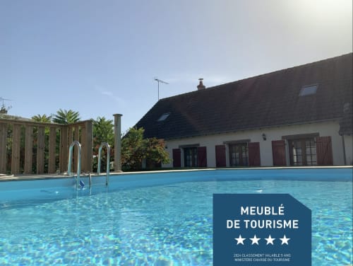 4-Sterne-Cottage in Blois mit Swimmingpool, Gartenblick und Spa-Annehmlichkeiten