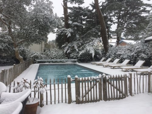 villa goizeko izarra hossegor piscine sous la neige