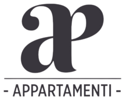Logo AP Appartamenti Bologna - design stilizzato della lettera 'a' per affitti di immobili residenziali a Bologna, Italia