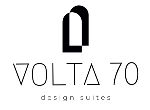 Logo Volta 70 Design Suites - icona minimalista nera che rappresenta la boutique bed and breakfast a Napoli