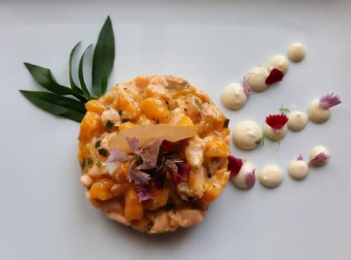 Tartare de saumon mangue