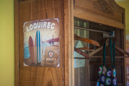 Flower Power années 70 hippie chambre d'hôtes 3 personnes Comme chez Louise Plestin-les-Grèves cotes d'Armor Bretagne