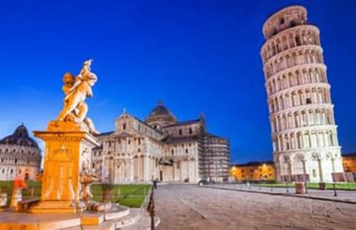 Pisa's Leaning Tower and cathedral square, near Il Casale di Nanni in Lucca, Tuscany Italy