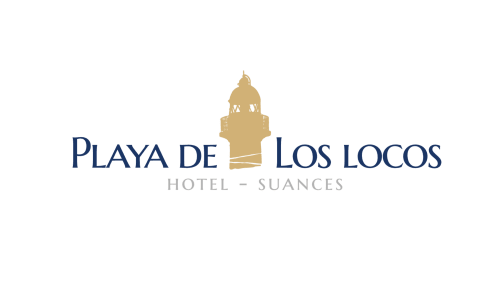 Logo del Hotel Playa de Los Locos con icono de faro para Suances, España