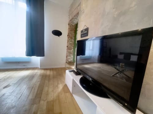 living room in Grenoble, cozy rental living space, comfortable short-term stay, furnished apartment Grenoble