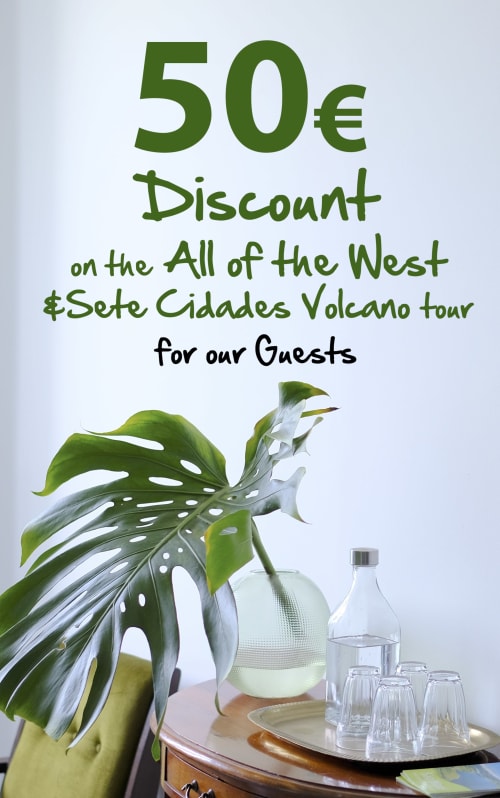 50€ discount on Sete Cidades Volcano tour at Villa Várzea, Várzea Portugal bed and breakfast