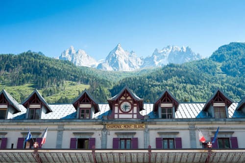 Location à Chamonix vue Mont-Blanc, la gare de Chamonix