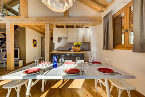 Dining area with kitchen | Penthouse Apartment – ​​Luxury and Exceptional Panorama