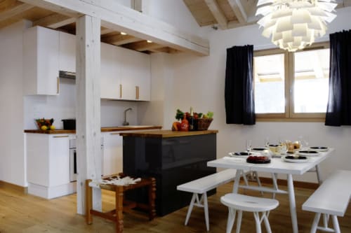 Dining area with kitchen | Penthouse Apartment – ​​Luxury and Exceptional Panorama