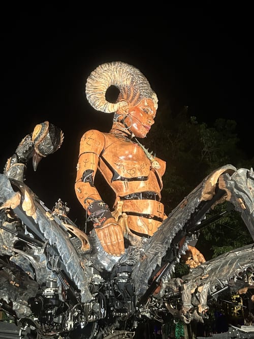 La gardienne du temple sur le site du Hellfest à Clisson
