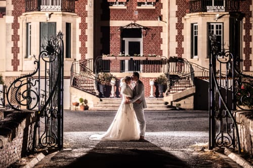 mariage au château de Quesmy dans l Oise en Picardie, très beau lieu de mariage pour photos de nuit.