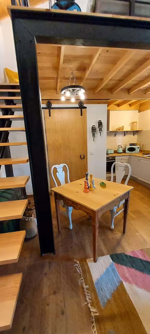 Dining area and stairs | Escape to Tranquility at Ti Chôa - Anexo (Palheiro)

