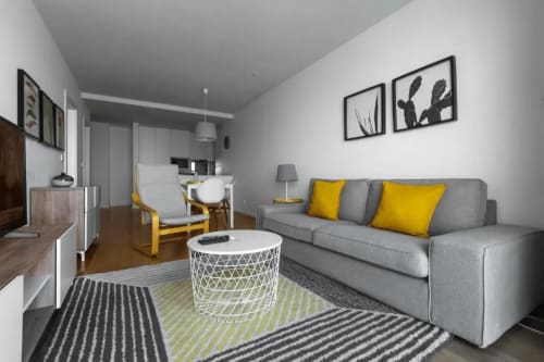 Área de Estar | Apartamento Aconchegante e Confortável de Um Quarto para a Sua Estadia Perfeita








