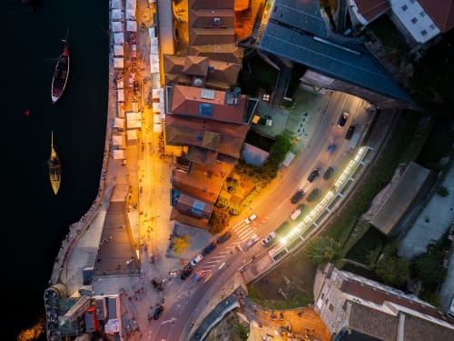 Aerial view of the road in Portugal | Escape to Serenity at Estremadouro Country Houses in Madalena, Portugal
