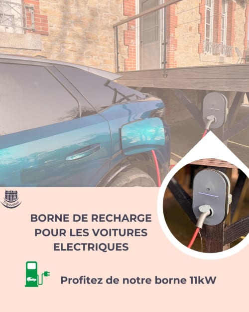 Borne de recharge rapide pour un tourisme durable à l'Auberge Ti'gousket à Guingamp