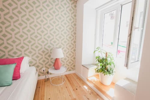 Bed, lamp, window, and plants | Loving Chiado 5 – Your Cozy Escape in the Heart of Lisbon