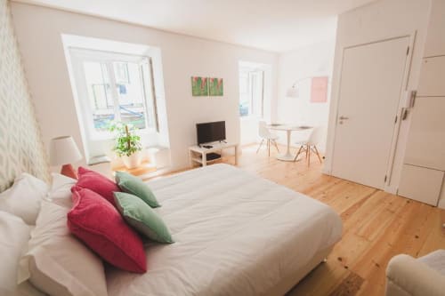 Bedroom with tables | Loving Chiado 5 – Your Cozy Escape in the Heart of Lisbon